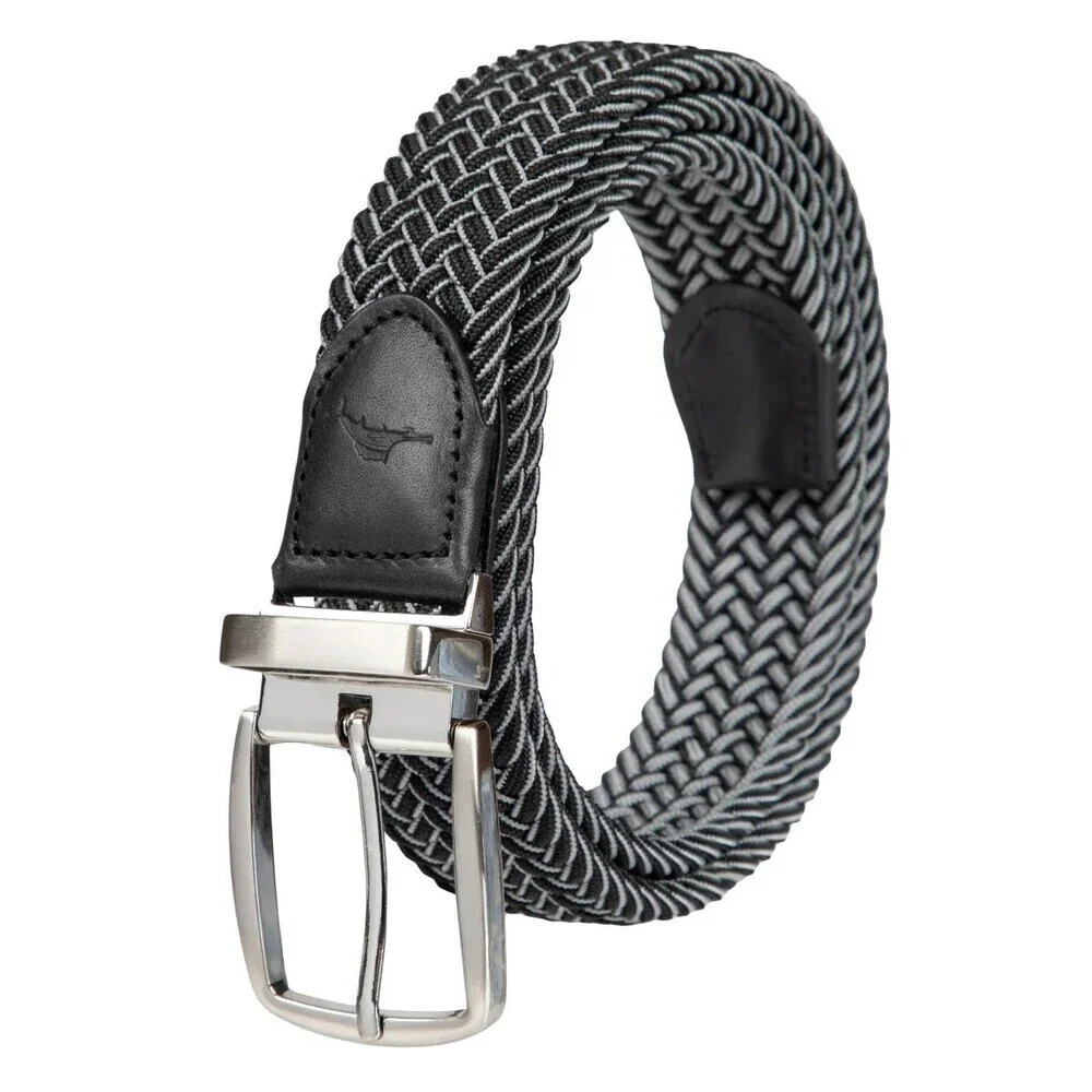 Tommy Bahama Mens Reversible Stretch Belt L/XL Size 38-42 Black/Gray a1463